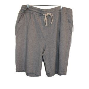 Zengjo Shorts Mens XXL Gray Pull-On Elastic Waist 41" Pockets Drawstring Unisex
